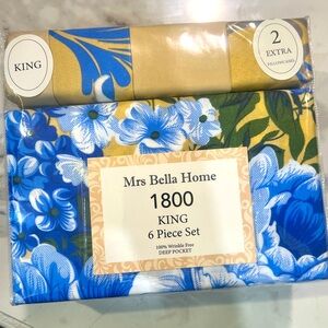 King Linen Bed sheet Set - New